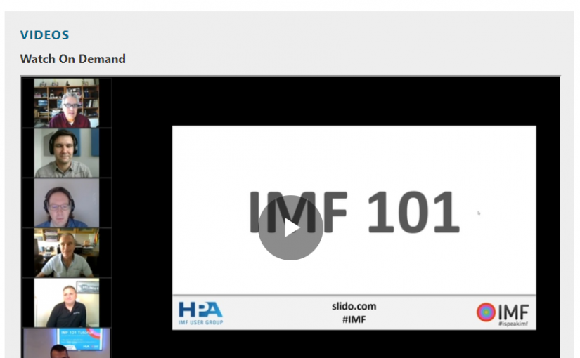 Recording available: IMF 101 Tutorial and Q&A (May 11)