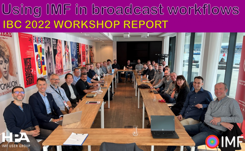 Workshop @ IBC 2022: using IMF in broadcast workflows
