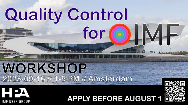 Workshop @ IBC 2023: QC for IMF