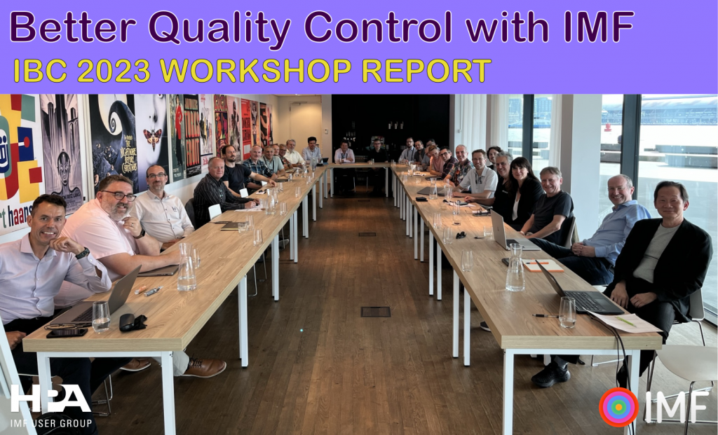 Photo of the attendees to the IMF UG workshop on QC for IMF at IBC 2023